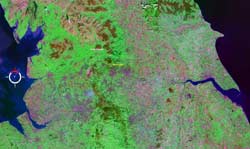 northern England, NASA Geocover 2000 image