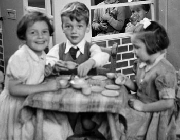 tea at Wrenthorpe 1955